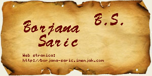 Borjana Sarić vizit kartica